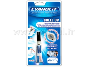 Colle UV Spéciale Matériaux Transparents 3 gr Cyanolit