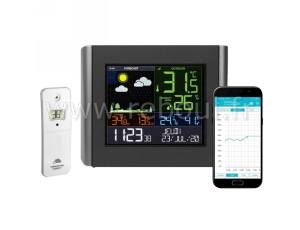 Station météo connectée LCD couleur - Thermo / Hygromètre int./ext