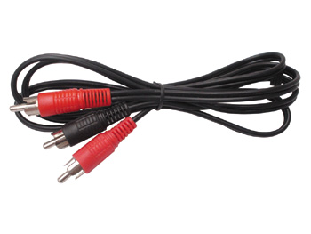    CORDON FICHE RCA MALE / 2 x RCA MALE / 5m