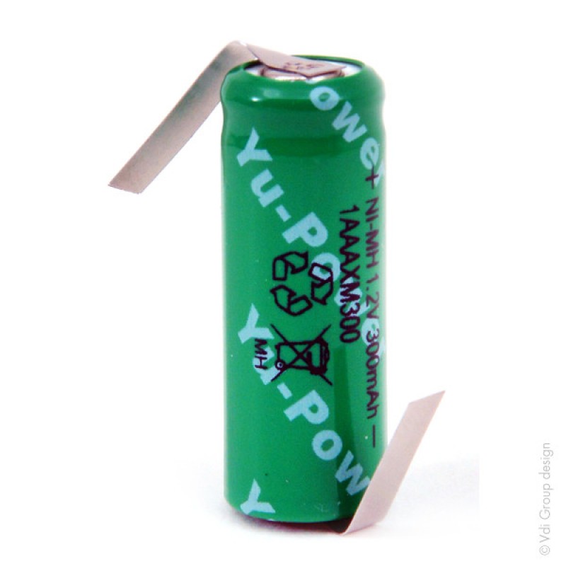 Accus Nimh industriels 2/3AAA 1.2V 300mAh HBL