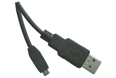 Cordon 1.5 m MiNI I USB B 4C/USB A ferrite noir***blister***