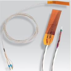SONDE PT100 3FILS CLASSE B  A COLLER  ELEMENT DE MESURE A COUCHE  MINCE SOUS TEFLON SORTIE CABLE TEFLON TEFLON 2 M -50+250°