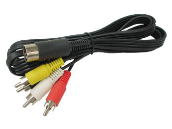 CORDON 1,20M DIN 5B 180°/4RCA M
