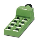 Répartiteur pour capteurs/actionneurs, avec LED, connexion enfichable et prises doubles