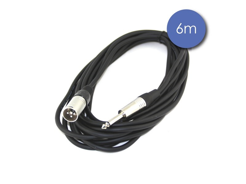 CABLE AUDIO JACK6.35 MALE MONO /XLR 3PTS MALE 6M