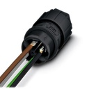  Traversée de paroi Quickon 3 pôles PE, 1,0 mm - 2,5mm² / 690 V / 20 A, avec écrou Quickon