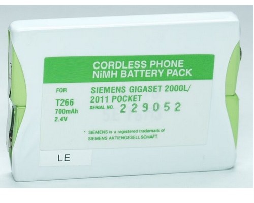 PACK 2.4V 800MAH ACCU TEL NIMH 33x6x47mm