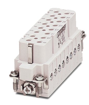  Isolant femelle HEAVYCONNEC, série A16, 16 pôles, raccordement vissé