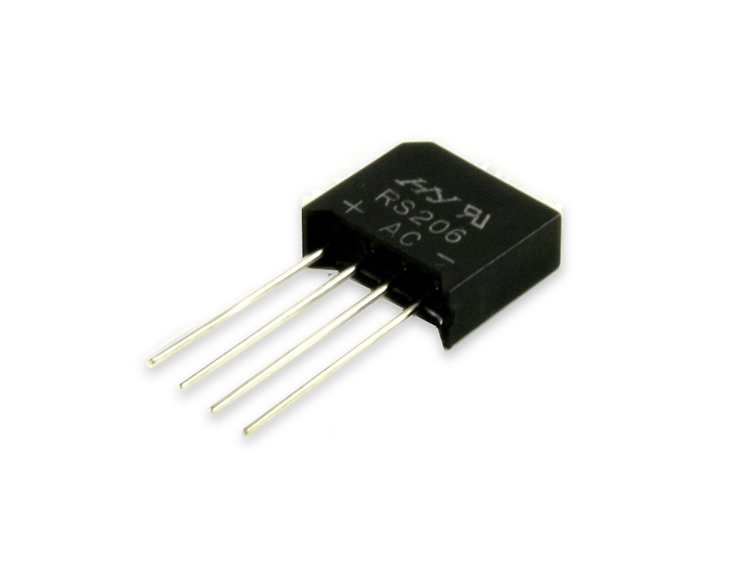  PONT DE DIODES 2A 200V EN LIGNE +~~-