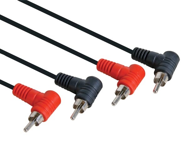  CORDON FICHE 2 x RCA MALE 90° 2 x RCA MALE 90° 1.2m