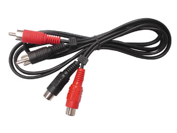  CORDON FICHE 2 X RCA MALE / 2 X RCA FEMELLE / 5m