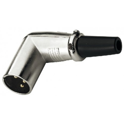  XLR M 3P COUDE ARGENT