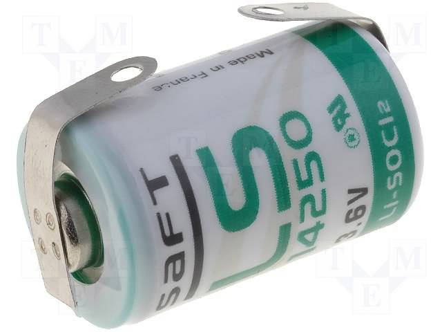 PILE LITHIUM 1/2AA 3.6V 1200mAH LANGUETTES A SOUDER | Reboul Electronique
