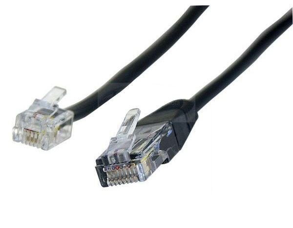 CORDON ADAPTATEUR RJ11 Mâle / RJ 45 Mâle 5 m