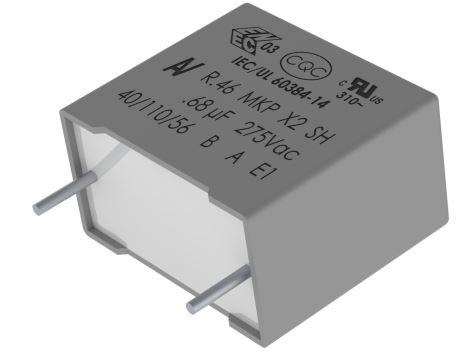 Condensateurs à film .068uF 275VAC 20% X2 Rad 