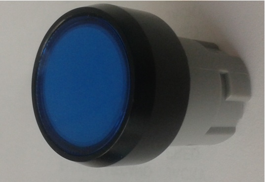  Bouton Poussoir momentané BLEU affleurant