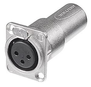 FICHE XLR FEMELLE CHASSIS 3P NEUTRI