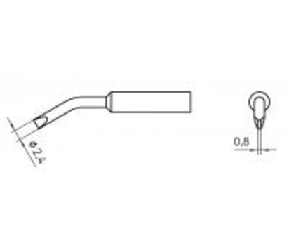 XNTBX PANNE TOURNEVIS COUDEE 2,4MM POUR WXP65/WP65/WTP90/WXP90