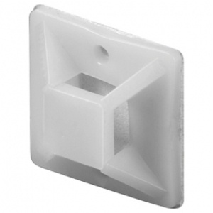 EMBASE ADHESIVE OU VISSER 26.5x26.5 POUR COLLIER 7,8 blanc