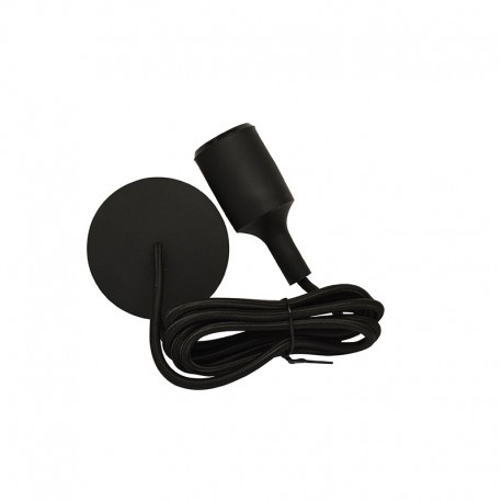 BUTTERFLY E27 DOUILLE SILICON + CABLE 2M NOIR ** fin de serie OBS **