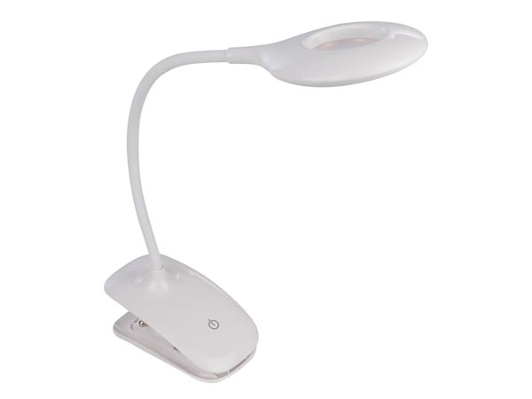 LAMPE DE BUREAU LED - RECHARGEABLE - INTENSITÉ VARIABLE - 20 LEDs - BLANC