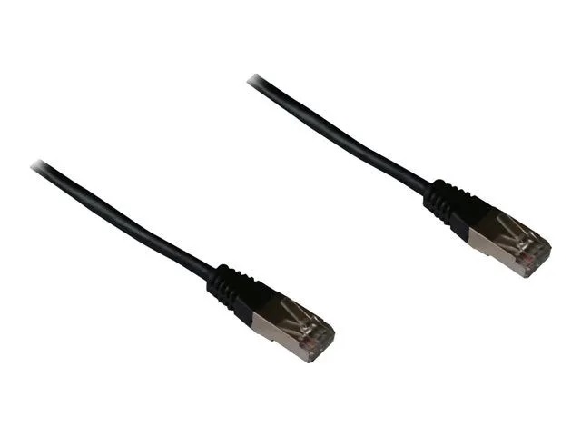 Cordon 5M RJ45 F/FTP CAT.6a droit noir sans halogène