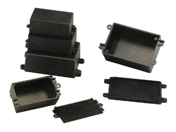 COFFRETS À TROUS DE MONTAGE ET DE CÂBLES - NOIR 72 x 44 x 25 mm