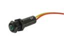 VOYANT LED VERT 12V - BOITIER NOIR