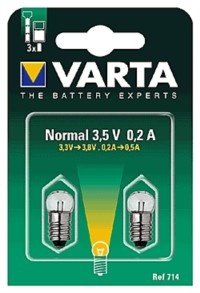 AMPOULE x2 Argon 3,5V 0,20A culot à vis