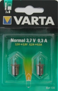 AMPOULE x2 Argon 3,7V 0,30A culot lisse