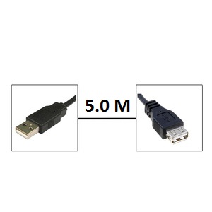 Rallonge USB 2.0 A/A  M/F 5m00***blister***