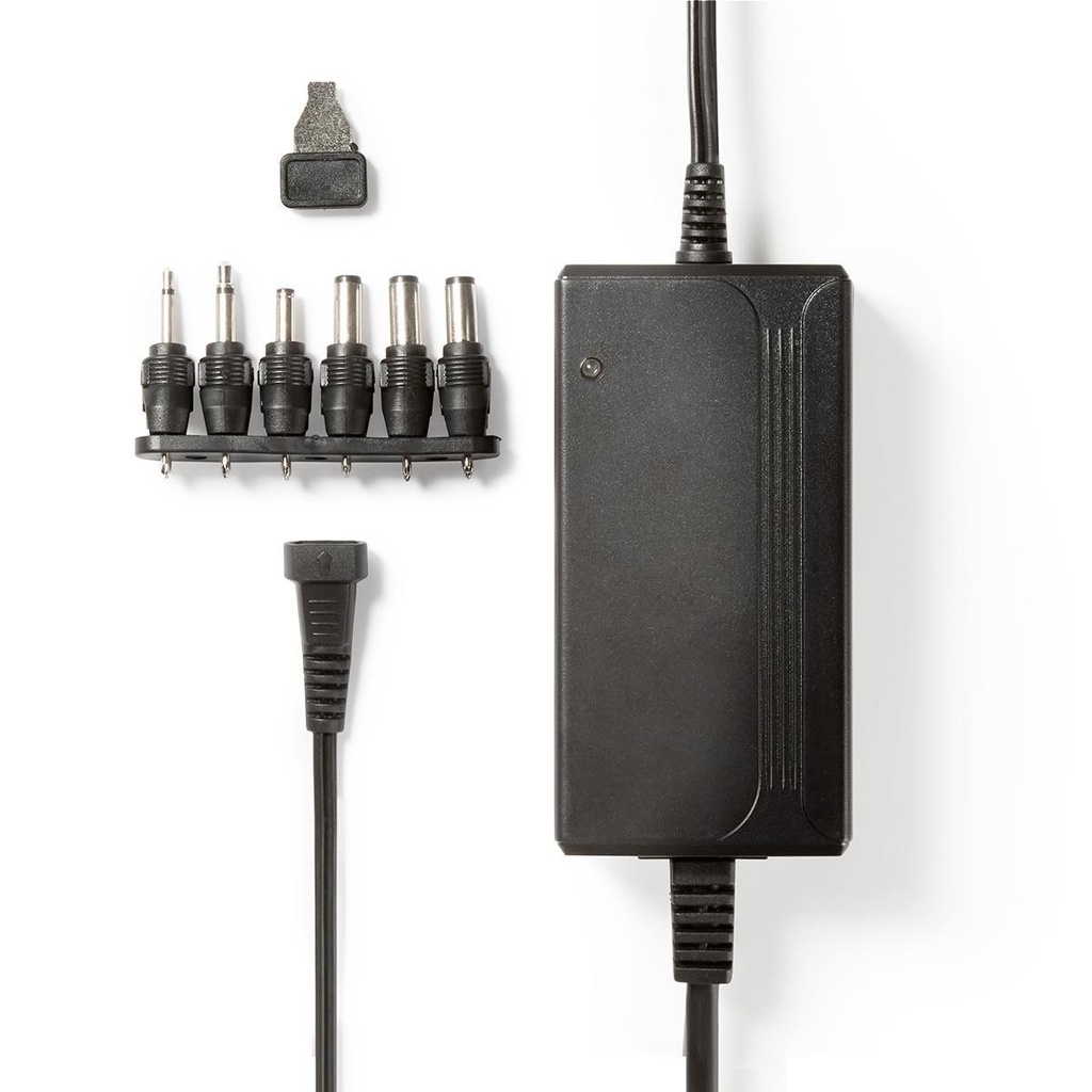 Adaptateur secteur universel | 27 W | 3 - 12 V DC | 3.60 m | 2.25 A A | 6 plug(s) | Noir