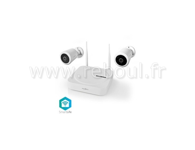 Système de caméra sans fil SmartLife | 2x Cameras | Full HD 1080p | IP65 | Vision nocturne | Blanc