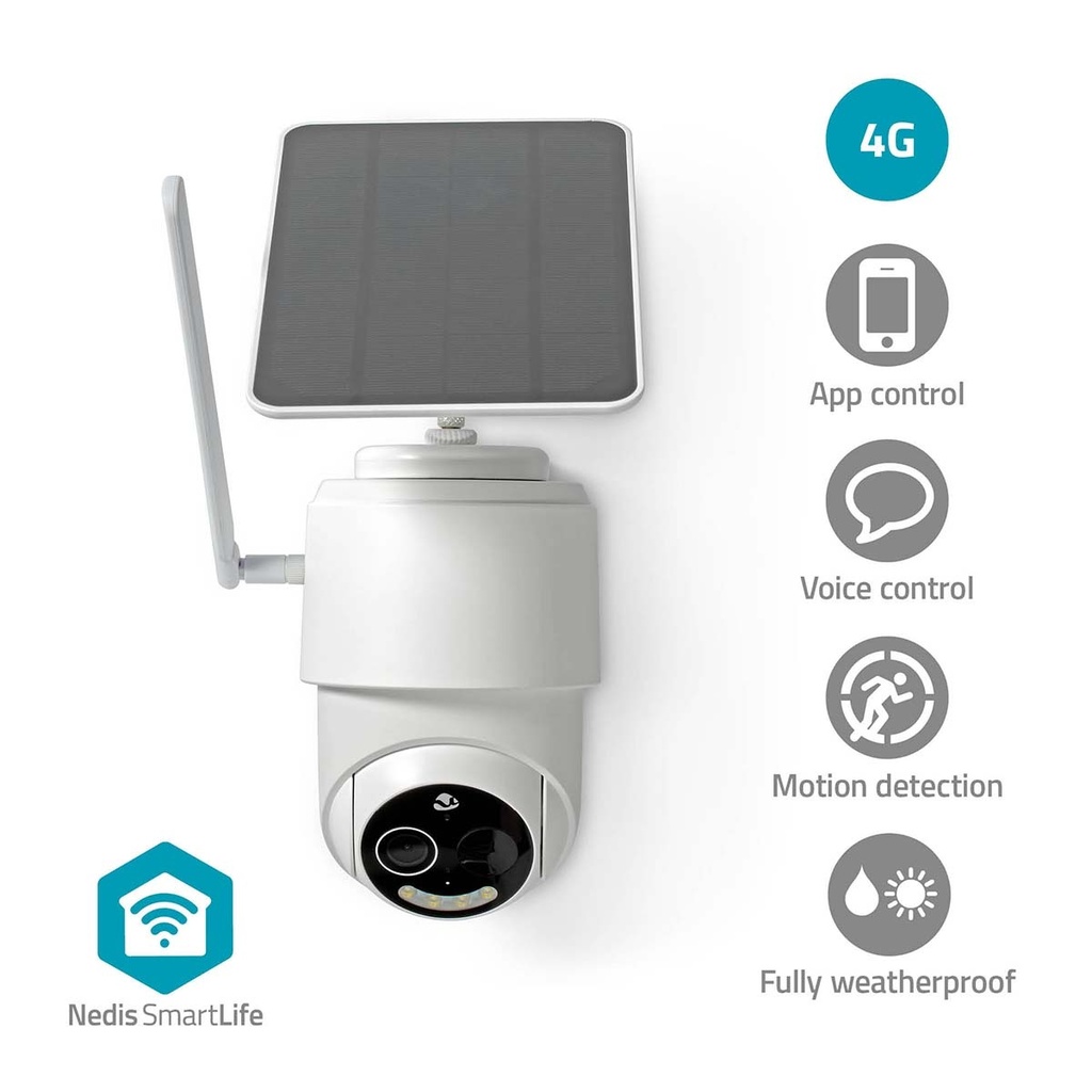 Caméra extérieure SmartLife Full HD 1080p Inclinaison du panoramique IP65 microSD (non inclus) Stockage dans le Cloud (facultatif) 5 V DC Capteur de mouvement Vision nocturne Blanc