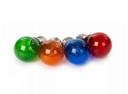 JEU D'AMPOULES À FILAMENT LED - A60 - VERRE COLORÉ - 4 pcs - ROUGE - VERT - BLEU - ORANGE