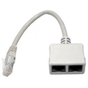 ADAPTATEUR DOUBLEUR DE PORT RJ45  pin 1236 .. 4578 > 2x 1236  