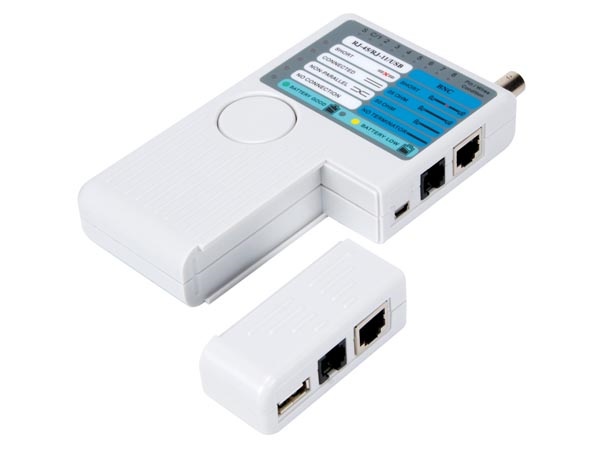 TESTEUR USB/LAN POUR USB-A, MINI-USB-B, BNC, RJ45, RJ12, RJ11, RJ10