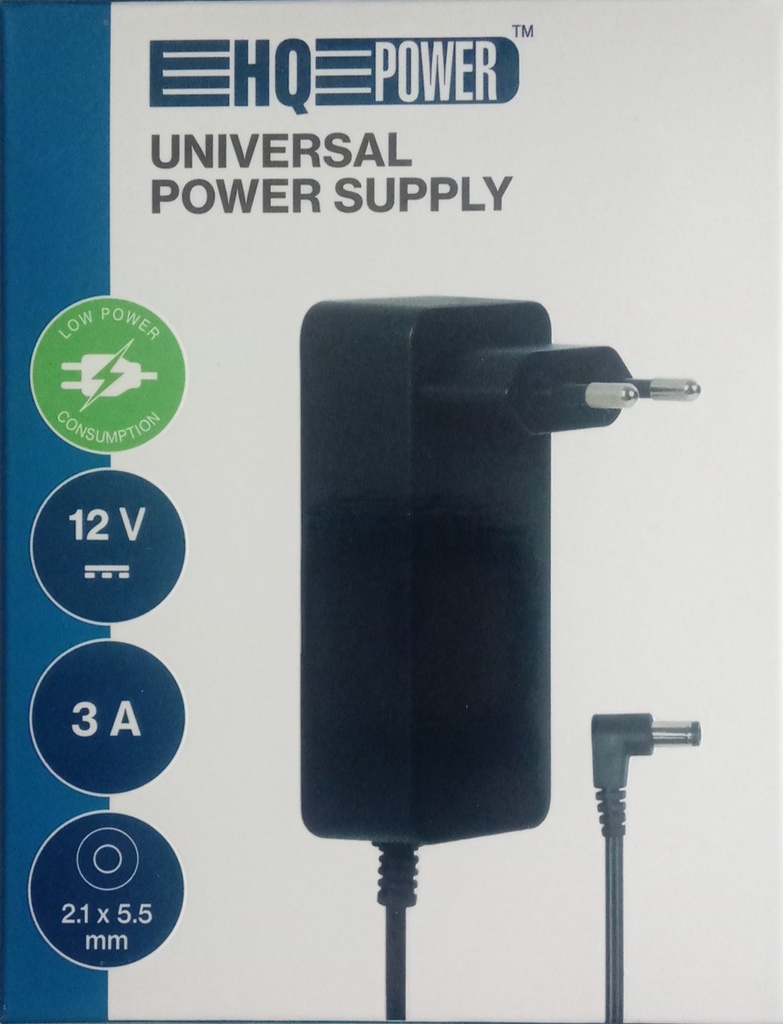 ALIMENTATION UNIVERSELLE - 12 VCC - 3 A - 36 W - CONNECTEUR (2.1 x 5.5 mm)