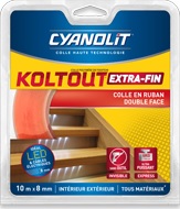 KOLTOUT RUBAN ADHESIF EXTRA FIN 10  m x 8 mm