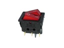 INTERRUPTEUR DE PUISSANCE A BASCULE 10A-250V DPST ON-OFF - AVEC TEMOIN NEON ROUGE