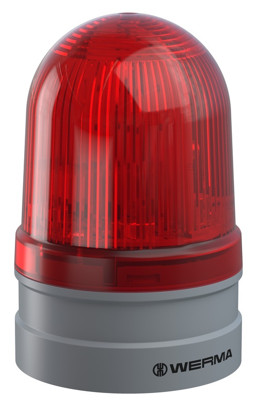 EvoSIGNAL Midi - Feu fixe/clignotant - 12-24VAC/DC - Rouge - Montage polyvalent / Signalisation modulable simple et conviviale