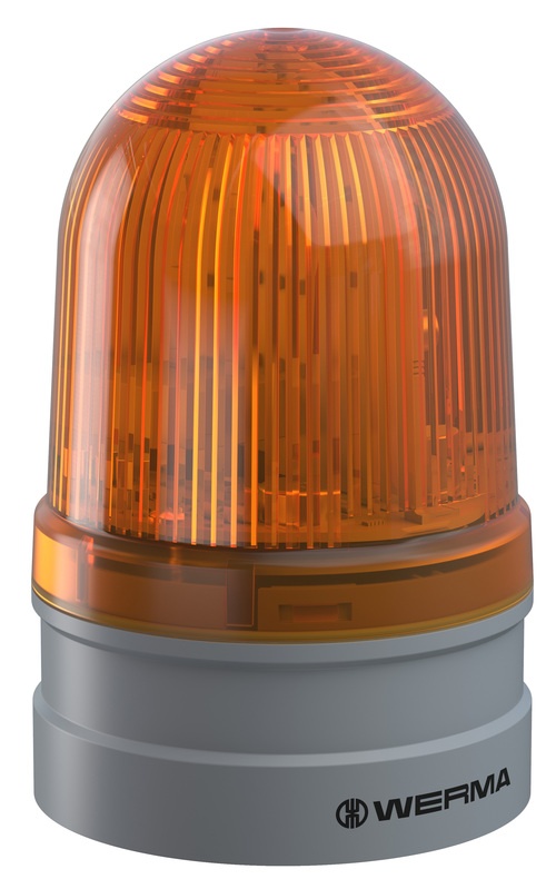 EvoSIGNAL Midi - Feu fixe/clignotant - 12-24VAC/DC - Orange - Montage polyvalent