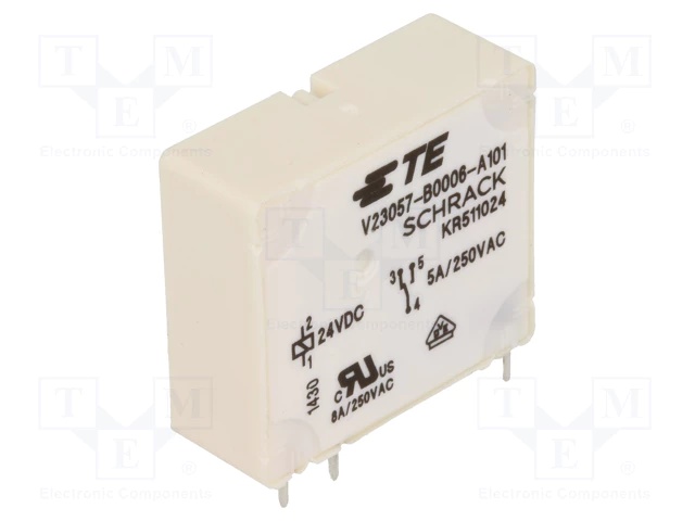RELAIS CI 1RT 8A PAS:2.54MM 24VDC R1200