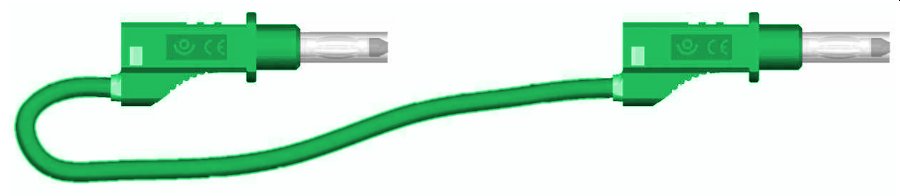 cordon sécu d4 rep.AR PVC 0.75mm² Lg 25cm vert