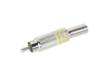 FICHE RCA MALE - NICKEL - JAUNE