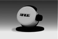 Compteur de table ou mural, boîtier jaune