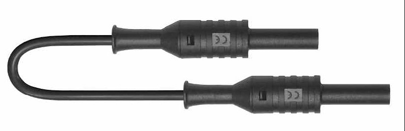 C.prolongateur F-F sécu.d4 PVC 1.5mm² Lg25cm noir