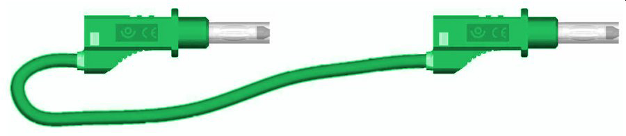 cordon sécu d4 rep. AR PVC 1.00mm² Lg 25cm vert