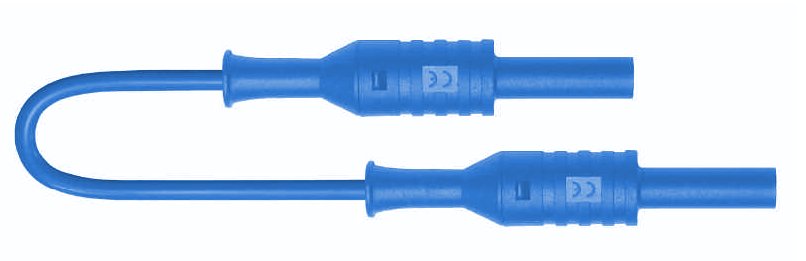C.prolongateur F-F sécu.d4 PVC 1.5mm² Lg25cm bleu