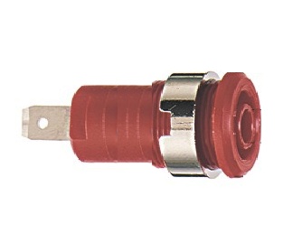 douille sécu rac.faston 6.35 V.industrie brune